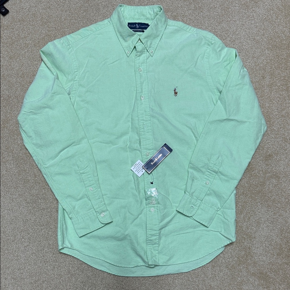 Polo by Ralph Lauren Men's Mint Button Down Shirt